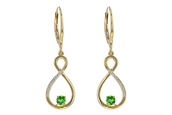 L300-54912: EARR .32 GREEN GARNET .40 TGW