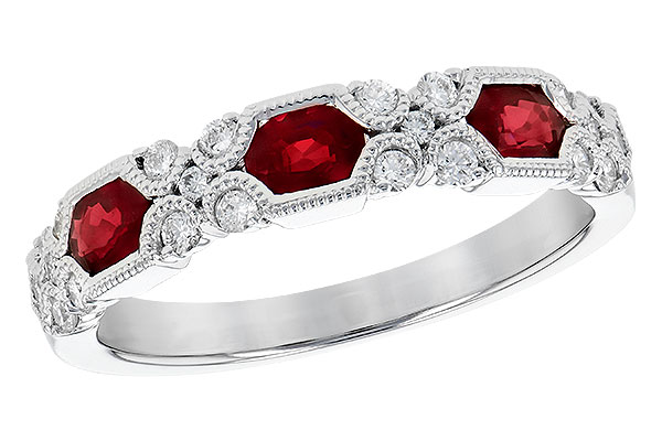 L300-58558: LDS WED RG .74 RUBY 1.00 TGW (4x3MM RUBY)