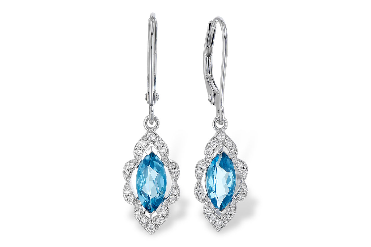 L300-62267: EARR 1.02 TW BLUE TOPAZ 1.17 TGW