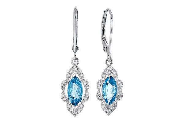 L300-62267: EARR 1.02 TW BLUE TOPAZ 1.17 TGW