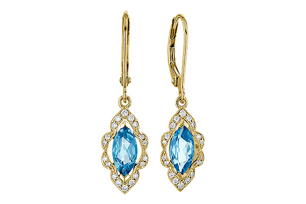 L300-62267: EARR 1.02 TW BLUE TOPAZ 1.17 TGW
