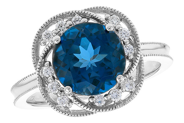 L301-48621: LDS RG 2.90 LONDON BLUE TOPAZ 3.05 TGW (9MM LBT)