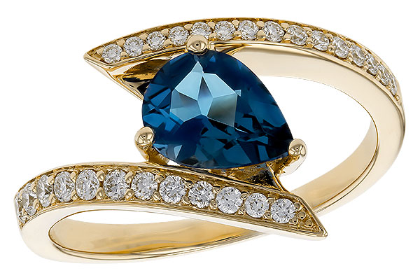 L302-37667: LDS RG 1.04 LONDON BLUE TOPAZ 1.28 TGW (8x6MM)