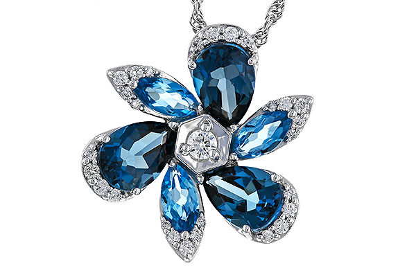 L302-40394: NECKLACE 3.03 BLUE TOPAZ 3.22 TGW