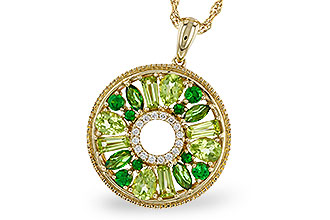 L302-40403: NECKLACE 1.47 SEMI-PREC (PER & GR.GT) 1.52 TGW