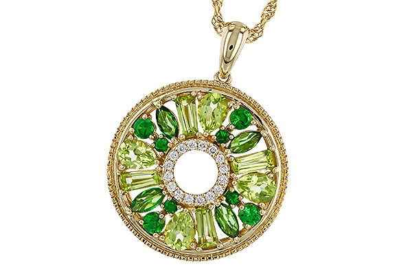 L302-40403: NECKLACE 1.47 SEMI-PREC (PER & GR.GT) 1.52 TGW
