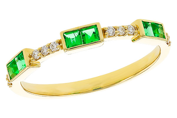 L302-41340: LDS WED RG .23 TW EMERALD .30 TGW