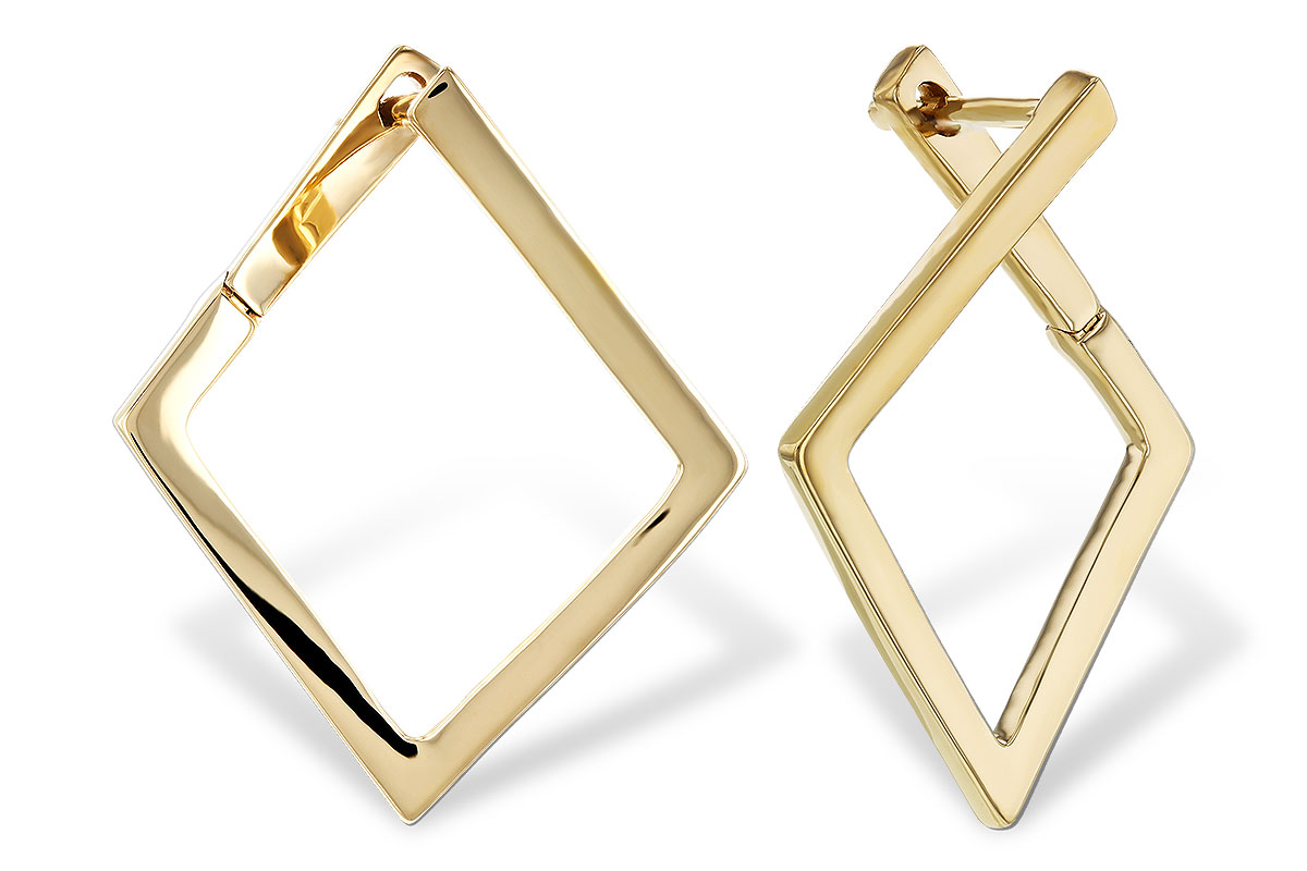 L302-42240: GOLD EARRINGS (23MM)