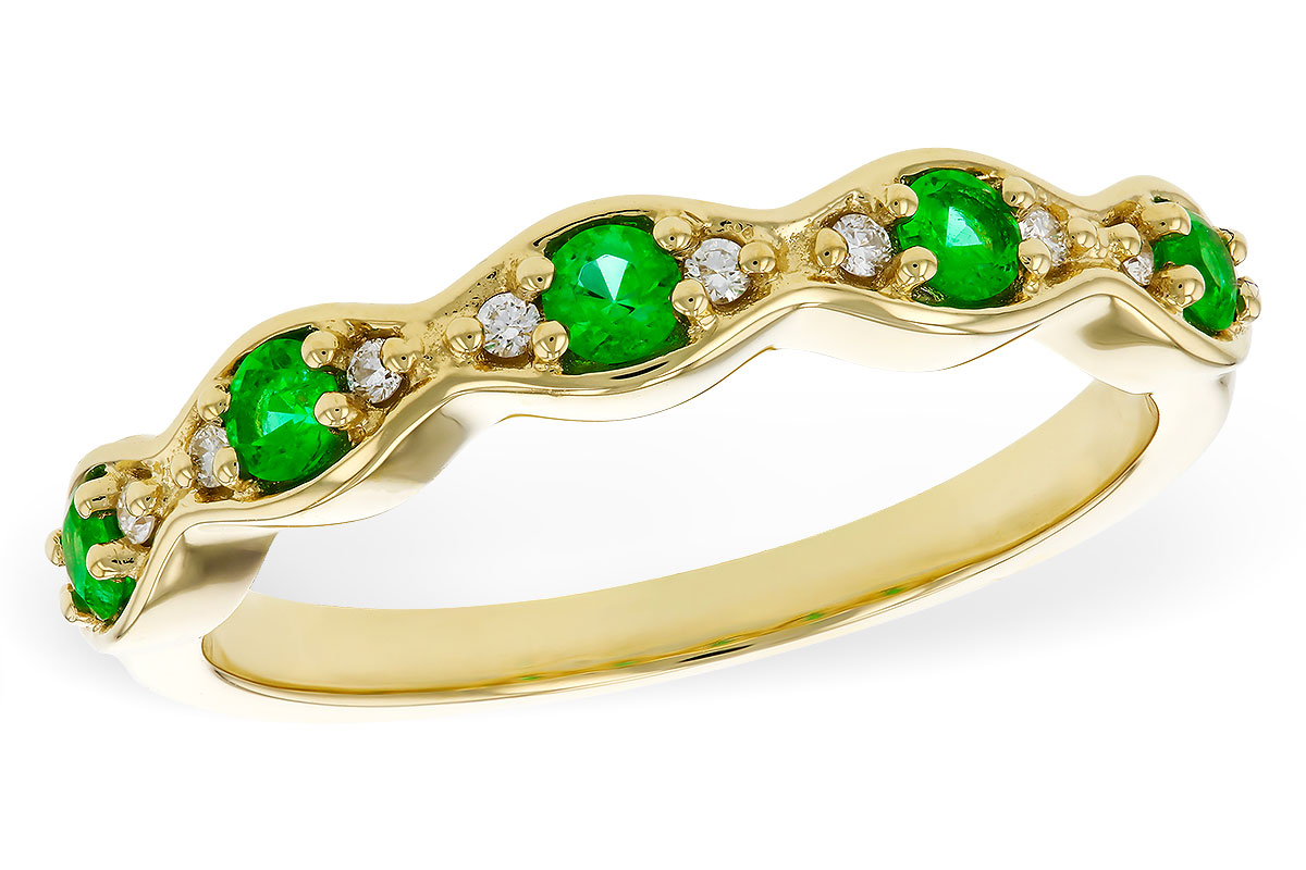 L302-44921: LDS WED RG .21 TW EMERALD .27 TGW