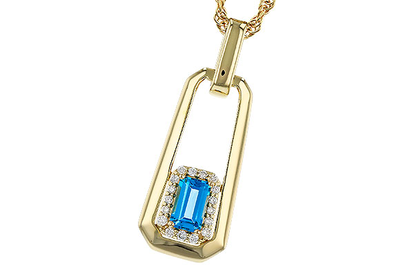L302-44967: NECKLACE .33 BLUE TOPAZ .40 TGW (5x3MM BT)