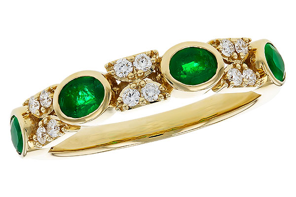 L303-27703: LDS WED RG .54 TW EMERALD .68 TGW