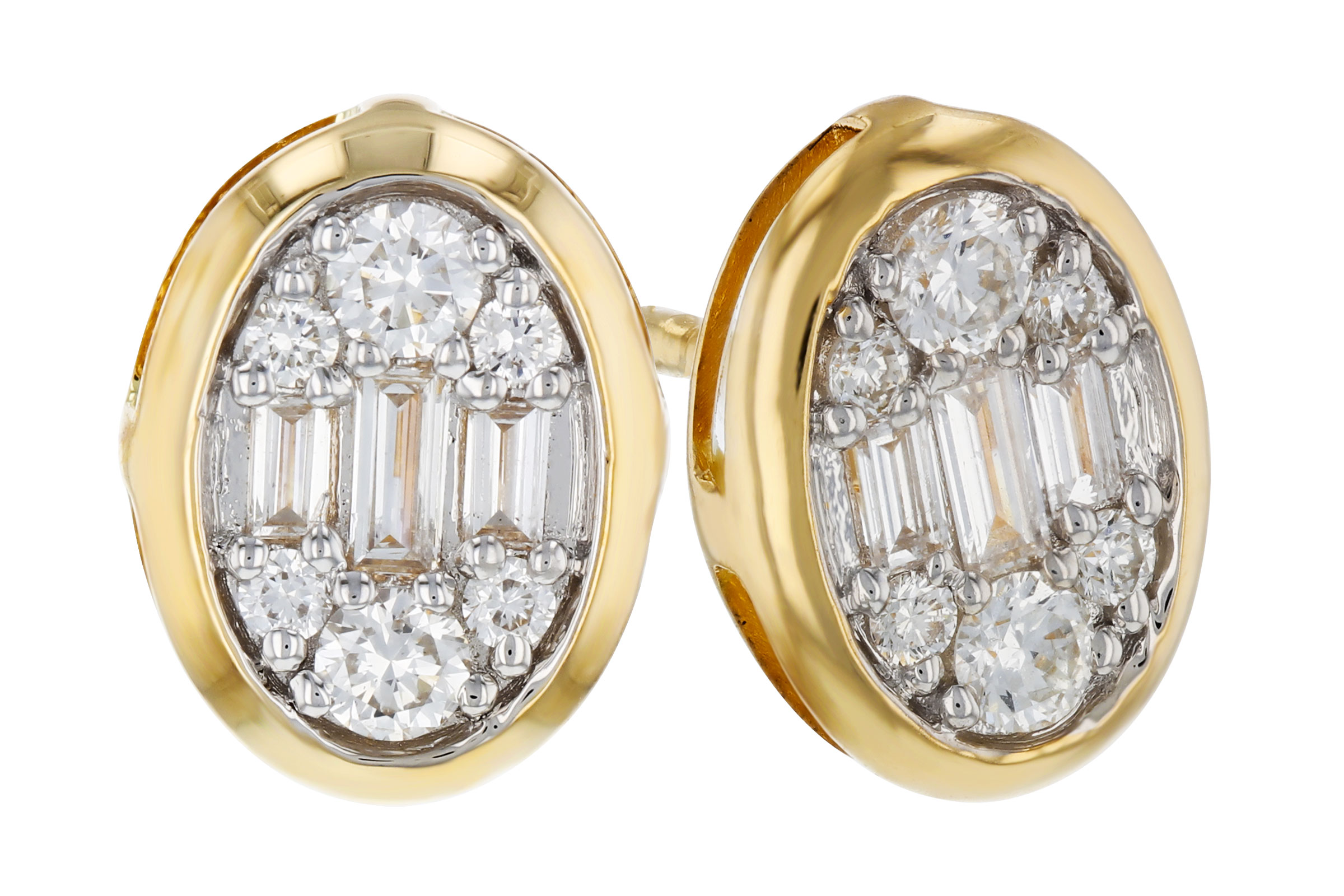 L303-29521: EARRINGS .08 TW BAGUETTE .24 TW