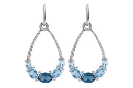 M216-03130: EARR 3.75 BLUE TOPAZ 4.17 TGW