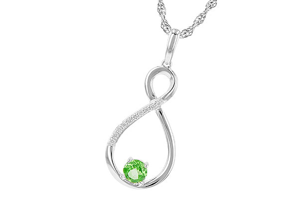 M217-89512: NECK .25 GREEN GARNET .30 TGW