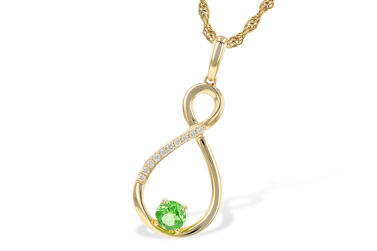 M217-89512: NECK .25 GREEN GARNET .30 TGW