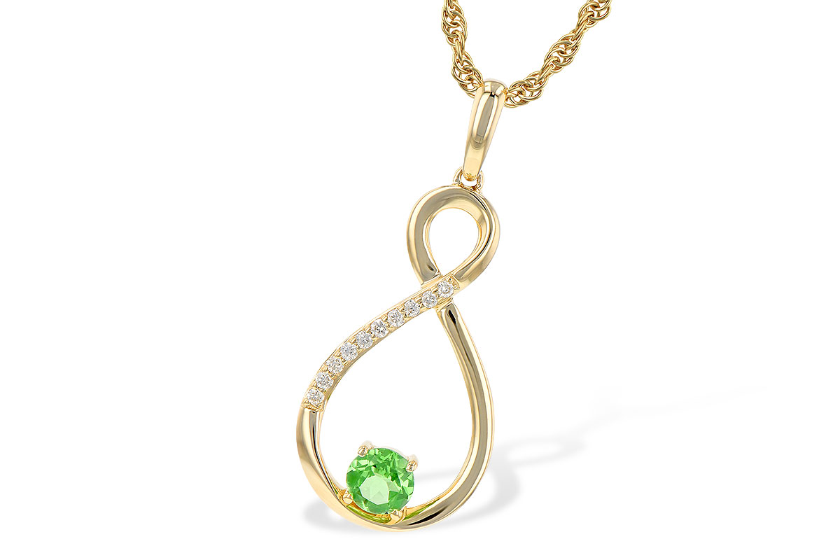 M217-89512: NECK .25 GREEN GARNET .30 TGW