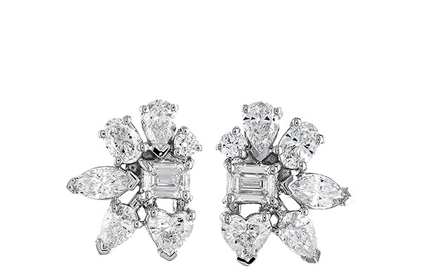 M301-52230: EARRINGS .90 TW FANCY CUT DIAS