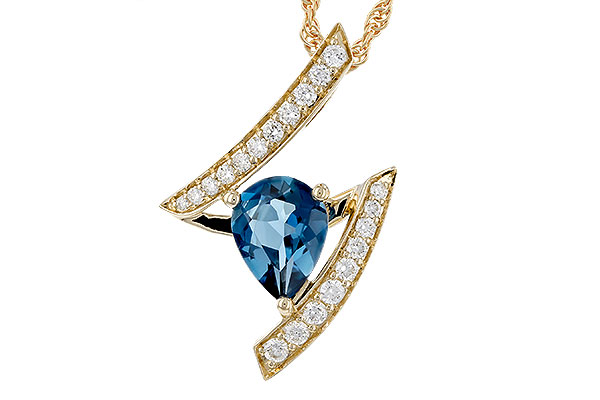 M302-37667: NECK 1.04 LONDON BLUE TOPAZ 1.23 TGW (8x6MM)