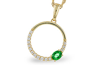 M302-39476: NECKLACE .19 EMERALD .34 TGW