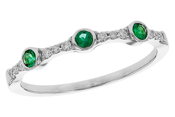 M302-39494: LDS WED RG .11 EMERALD .20 TGW