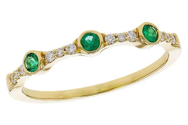 M302-39494: LDS WED RG .11 EMERALD .20 TGW