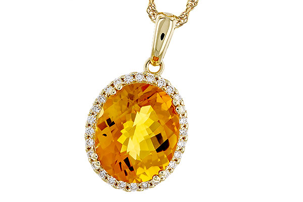 M302-39512: NECKLACE 3.85 CITRINE 4.07 TGW (12x10MM OV)