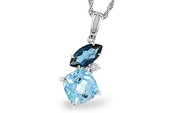 M302-40367: NECKLACE 2.37 TW BLUE TOPAZ 2.40 TGW