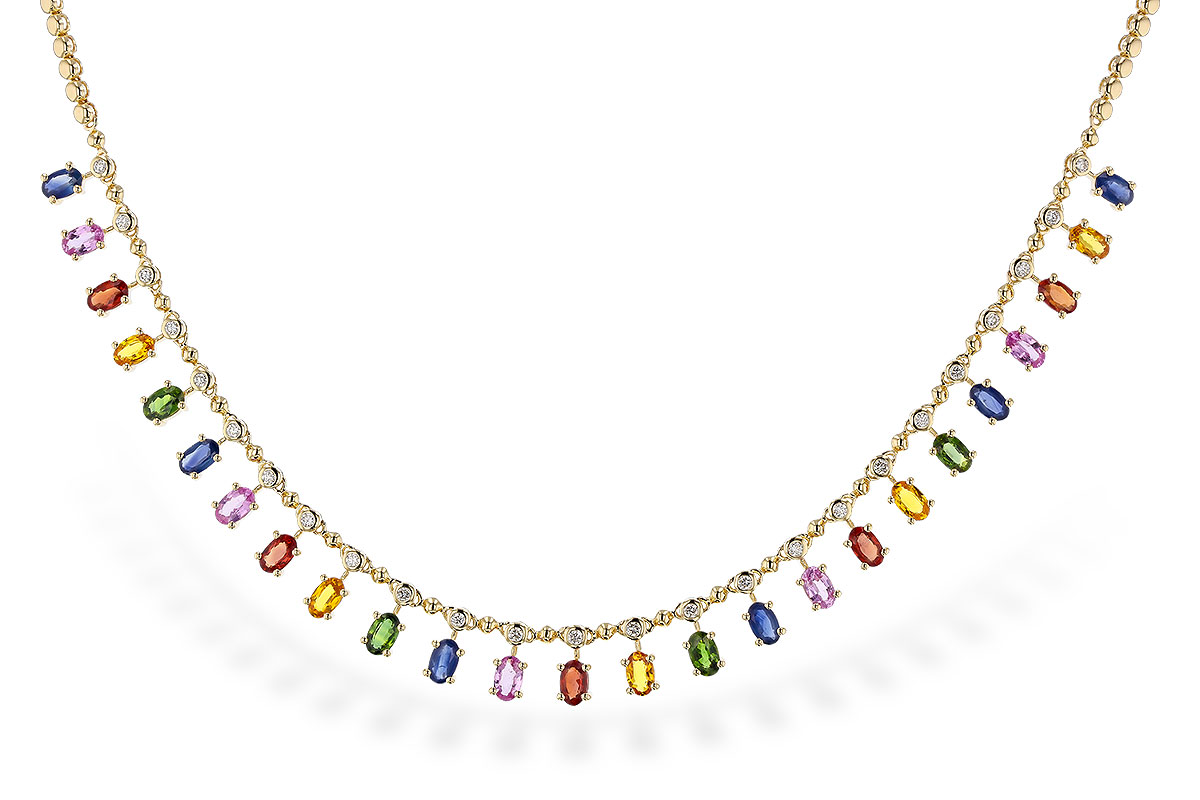 M302-40385: NECK 6.75 MULTI-COLOR SAPP 7.21 TGW (17.25")