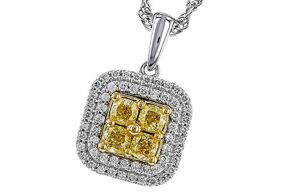 M302-40394: NECK .52 FANCY YELLOW DIAMONDS .72 TW
