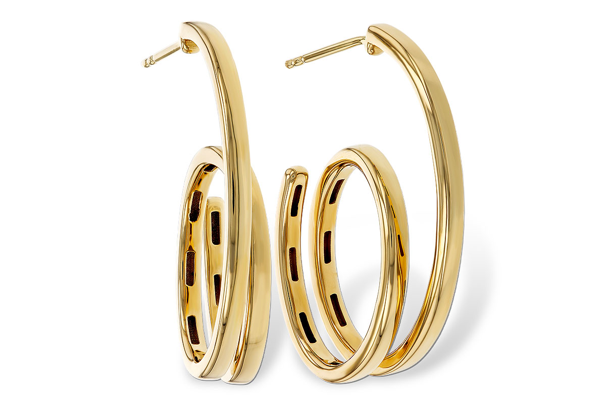 M302-42267: GOLD EARRINGS (30MM)