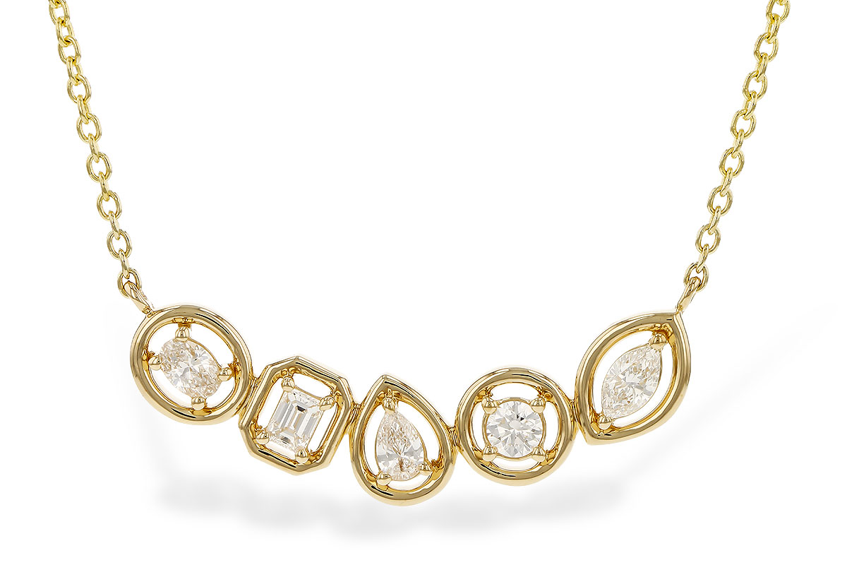 M302-43103: NECKLACE .50 TW FANCY CUT DIAS (18")