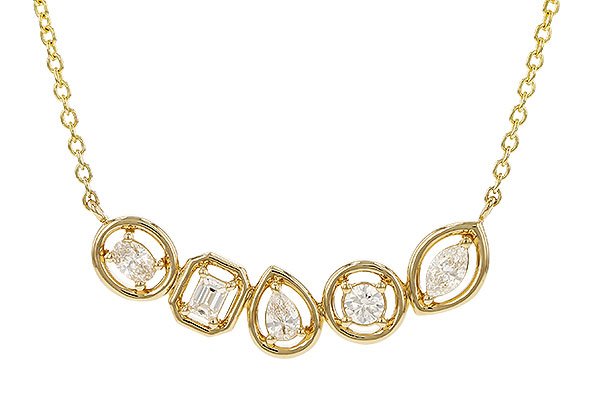 M302-43103: NECKLACE .50 TW FANCY CUT DIAS (18")