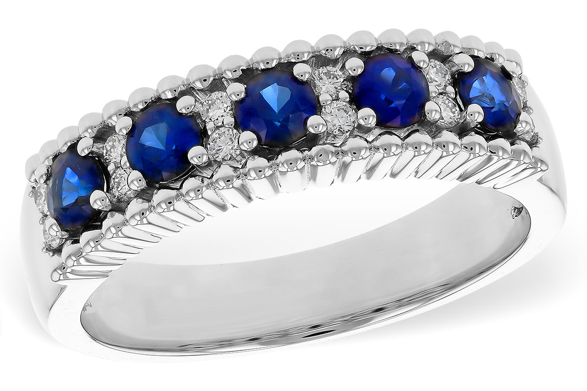 M302-44976: LDS WED RG .64 TW SAPPHIRE .76 TGW