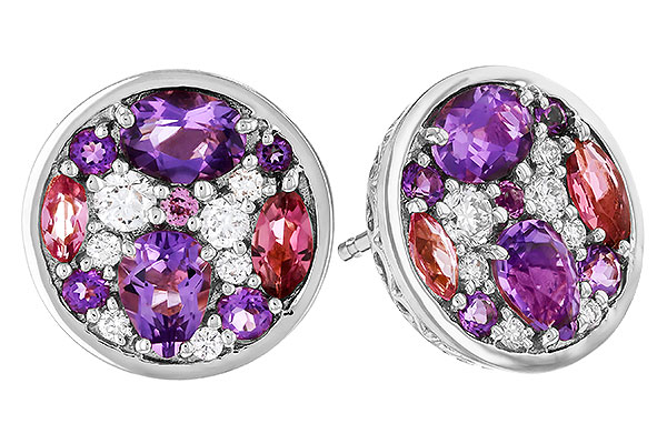 M302-44994: EARR .82 TW SEMI-PRECIOUS (P.TOUR, AMY) .98 TGW