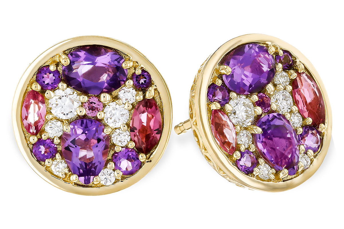 M302-44994: EARR .82 TW SEMI-PRECIOUS (P.TOUR, AMY) .98 TGW