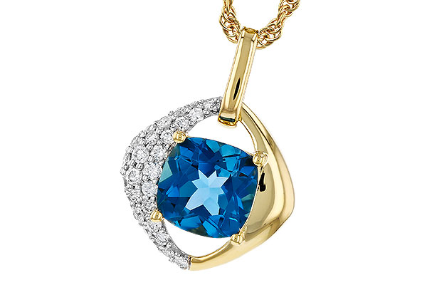 M303-27658: NECK 1.43 LONDON BLUE TOPAZ 1.62 TGW (7MM LBT)