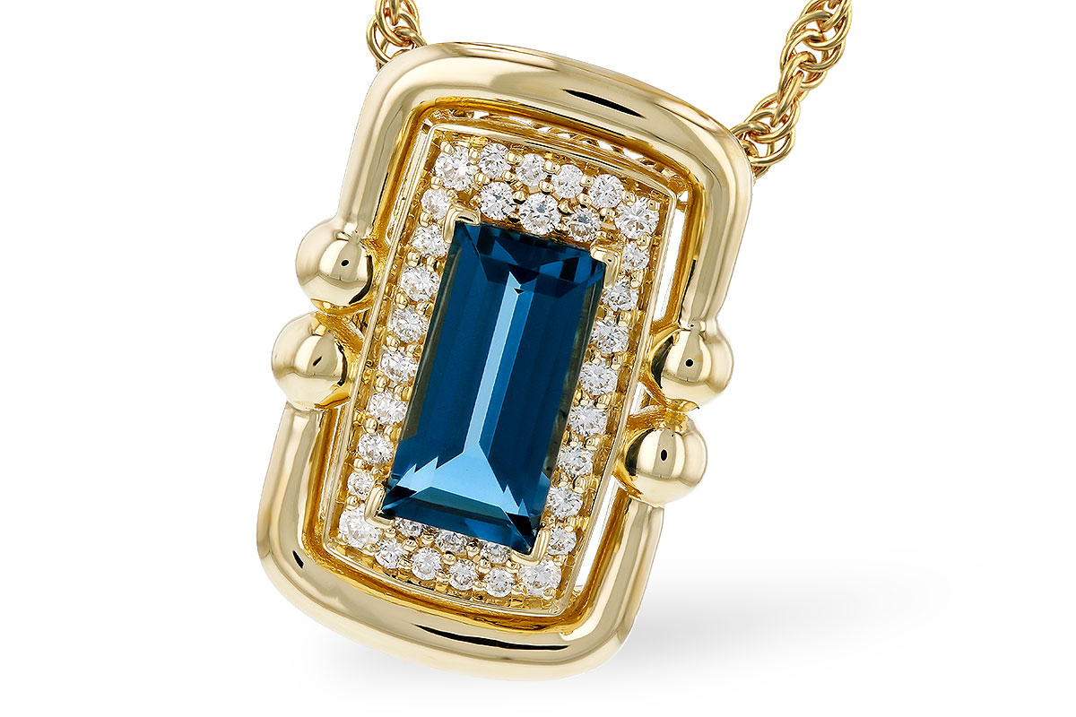 M303-27676: NECK .84 LONDON BLUE TOPAZ .96 TGW (8x4MM LBT)