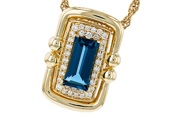 M303-27676: NECK .84 LONDON BLUE TOPAZ .96 TGW (8x4MM LBT)