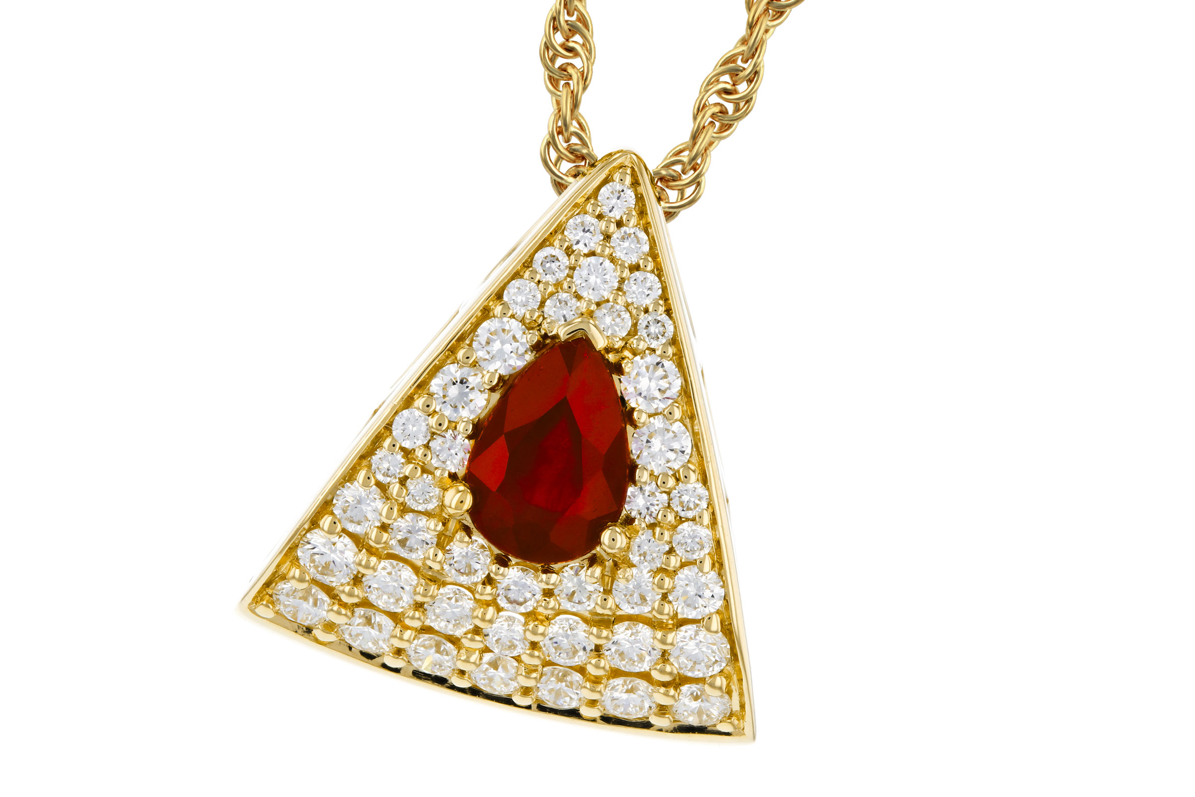 M303-29530: NECKLACE .46 RUBY .80 TGW (6x4MM RU)