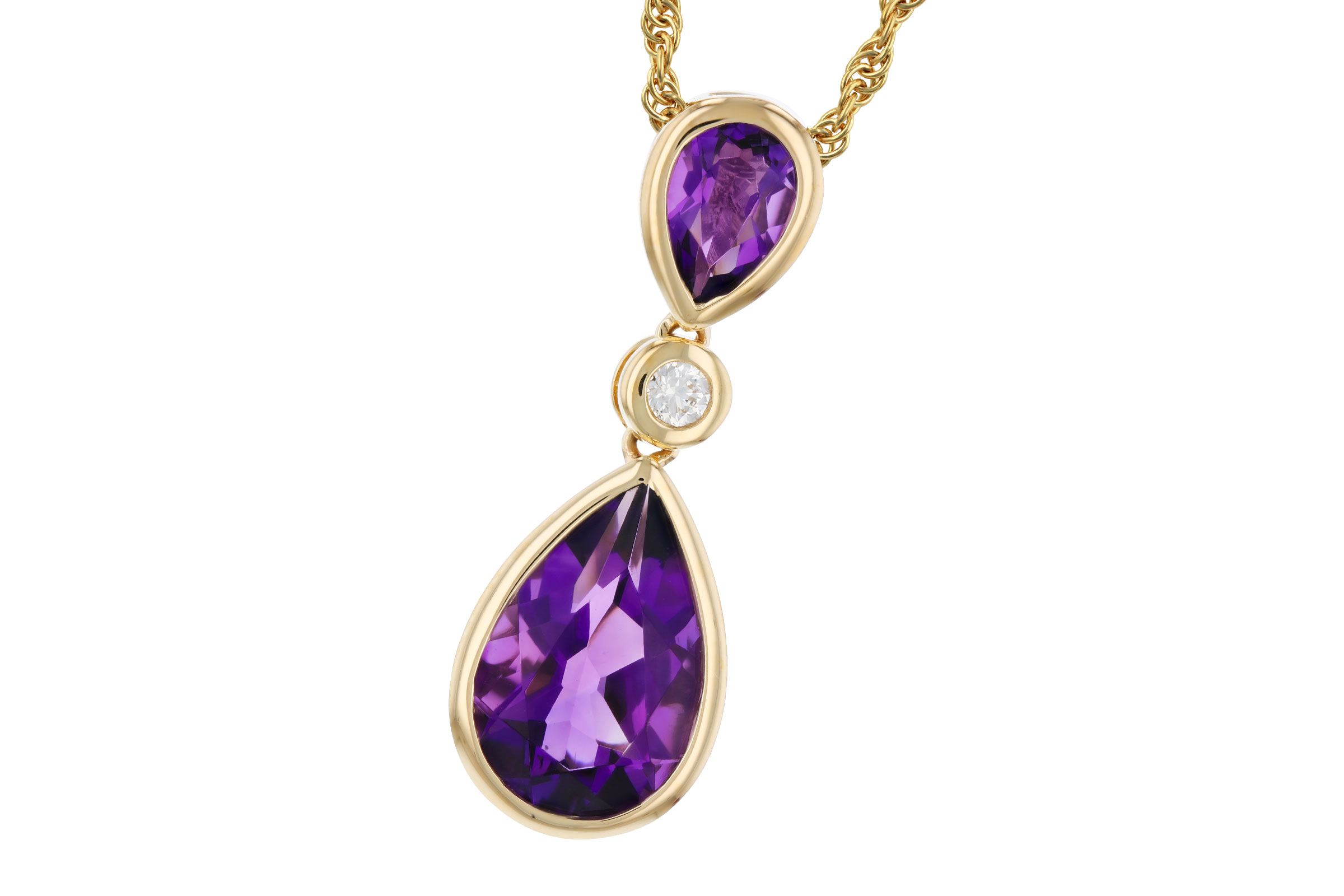 M303-30367: NECKLACE 1.92 TW AMETHYST 1.96 TGW
